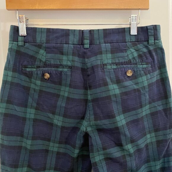 Vineyard Vines Breaker Pants Chinos Tartan Plaid Green Blue Mens - Picture 7 of 10